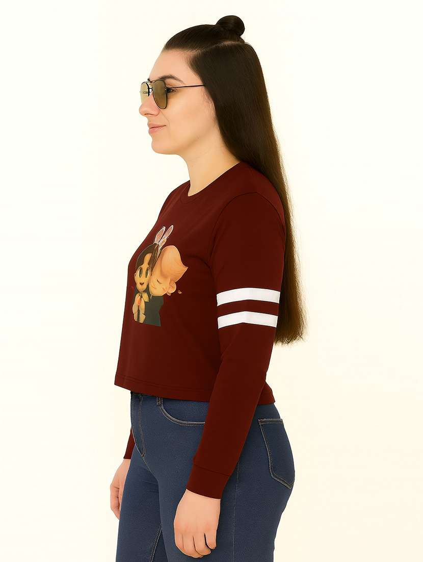 women printed long sleeve sweatshirt - 22219288 -  Standard Image - 1