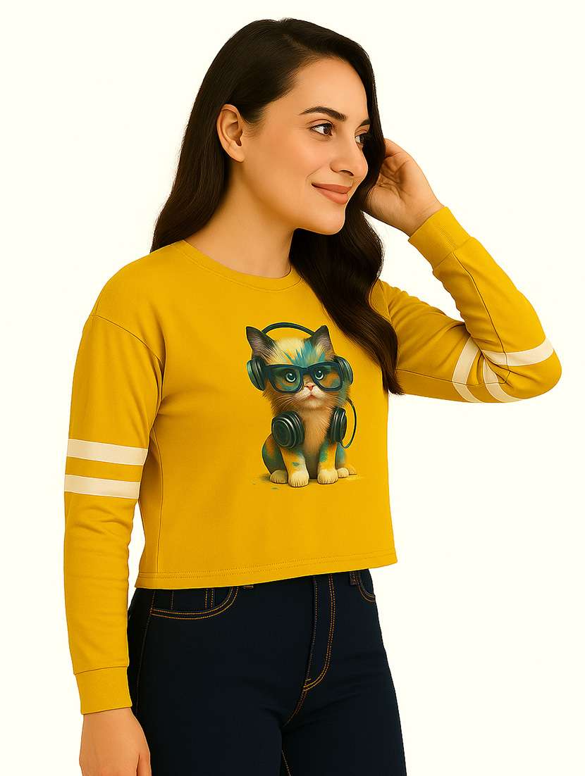 women printed long sleeve sweatshirt - 22219296 -  Standard Image - 1