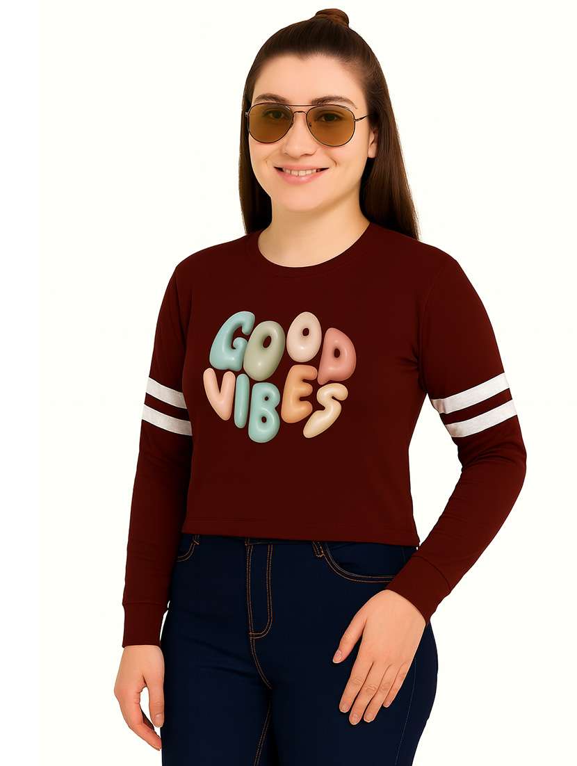 women printed long sleeve sweatshirt - 22219303 -  Standard Image - 1