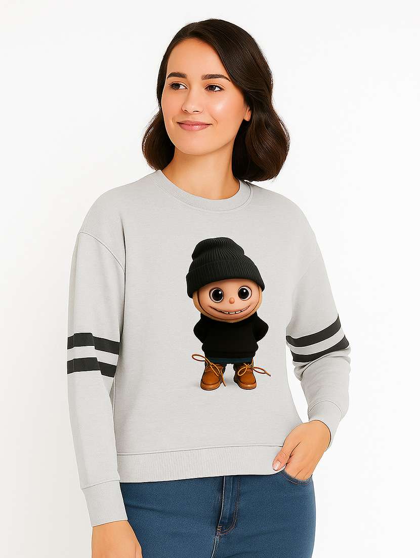 women printed long sleeve sweatshirt - 22219310 -  Standard Image - 1