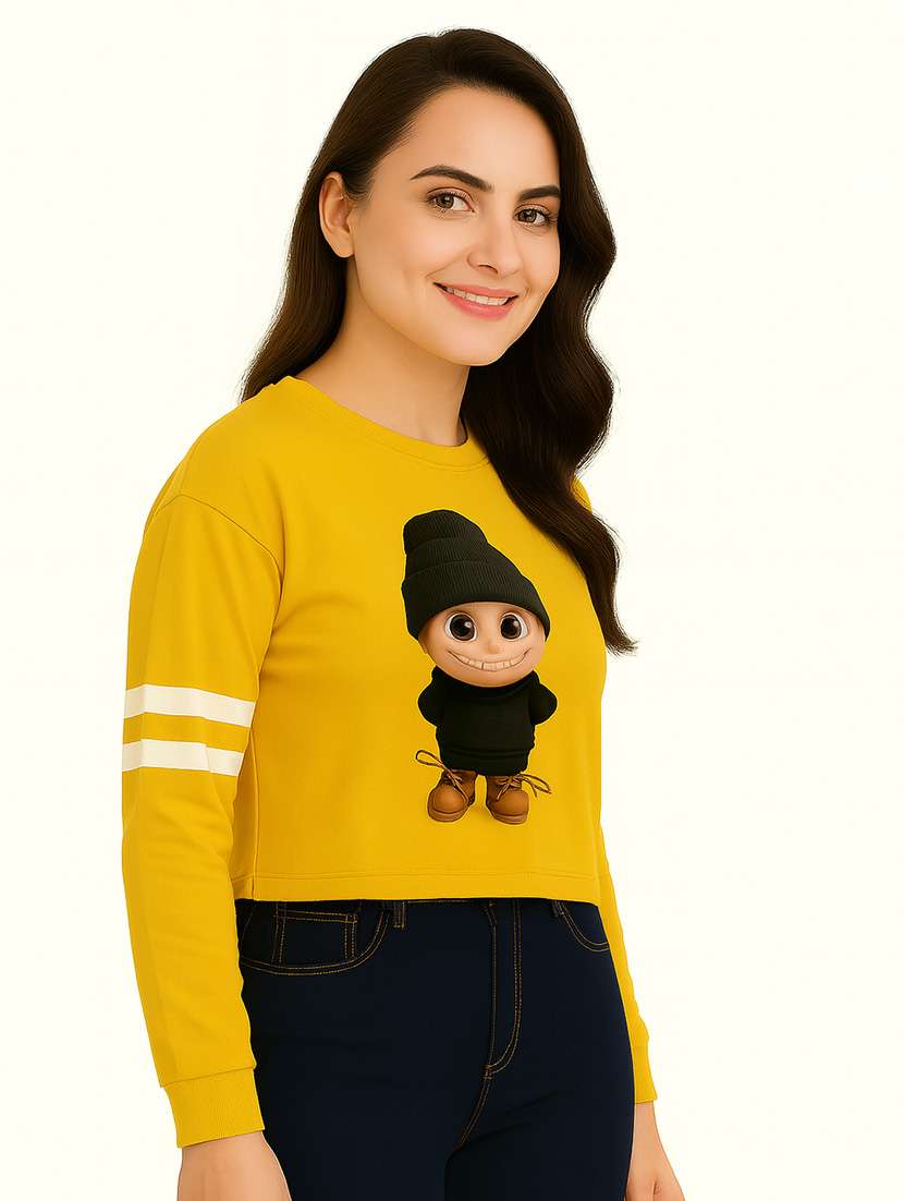 women printed long sleeve sweatshirt - 22219311 -  Standard Image - 1