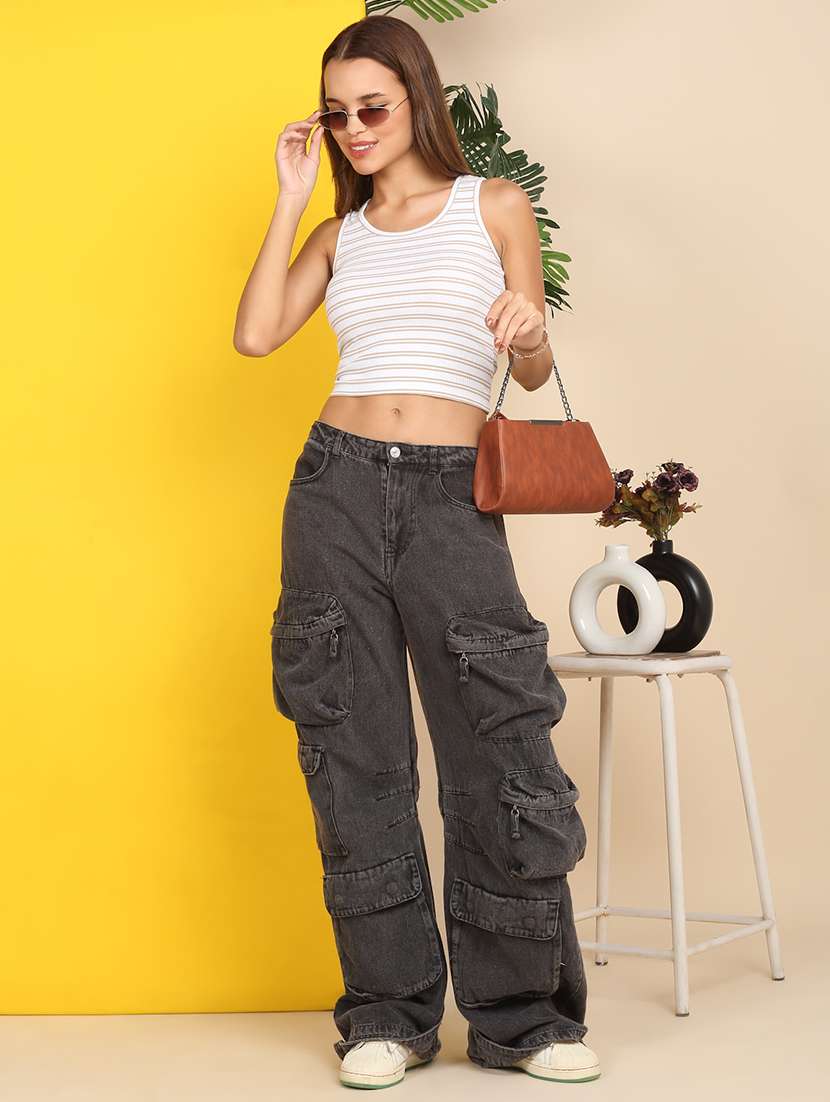 women striped sleeveless crop tank top - 22219371 -  Standard Image - 6