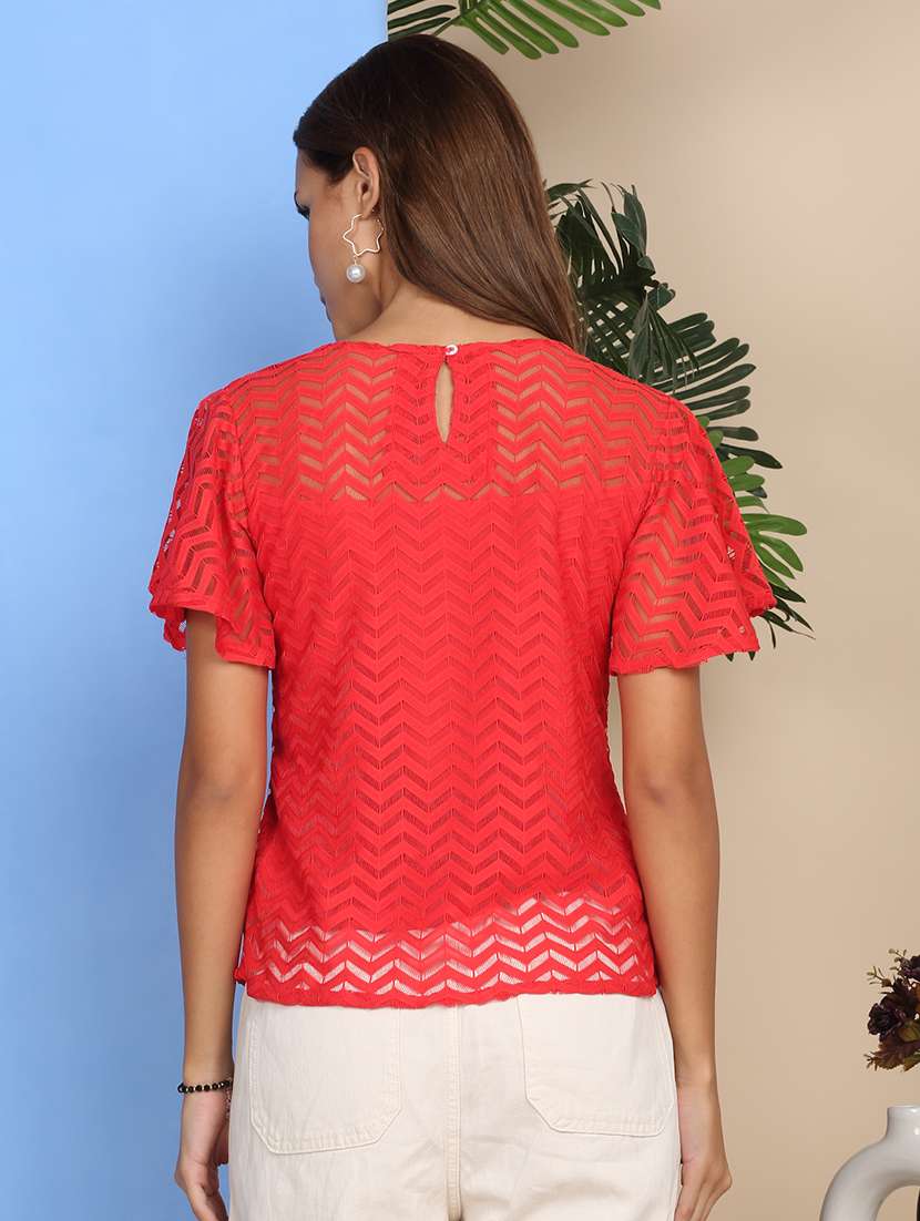 women self designed flared sleeve top - 22219376 -  Standard Image - 4