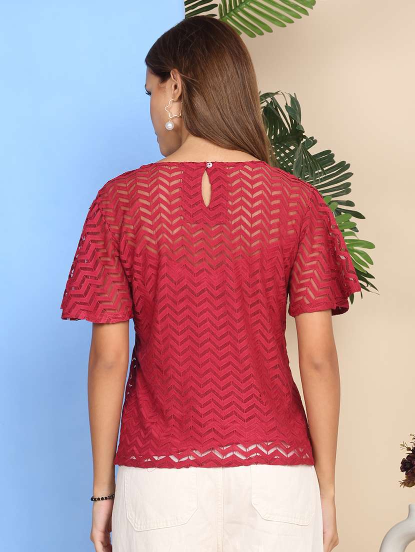 women self designed flared sleeve top - 22219377 -  Standard Image - 4