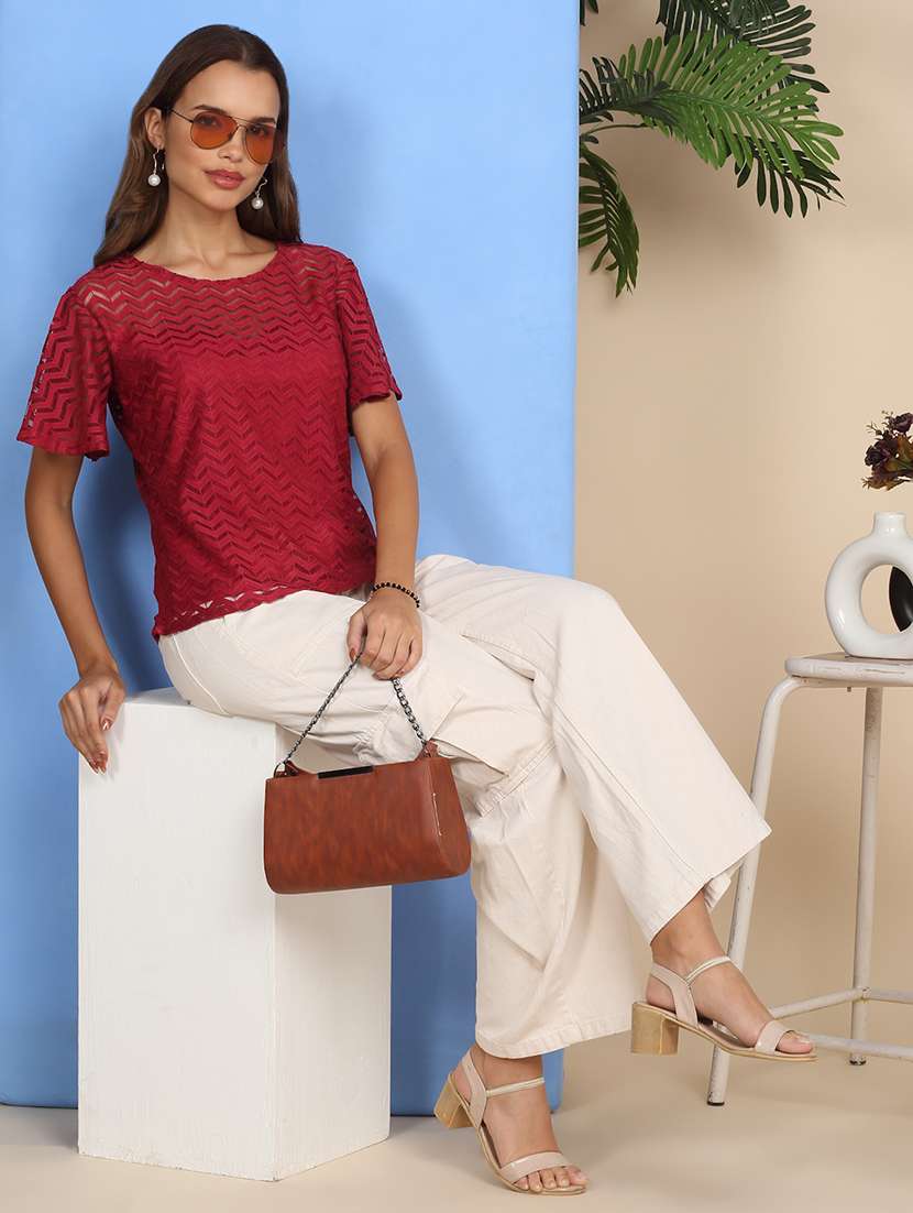 women self designed flared sleeve top - 22219377 -  Standard Image - 6