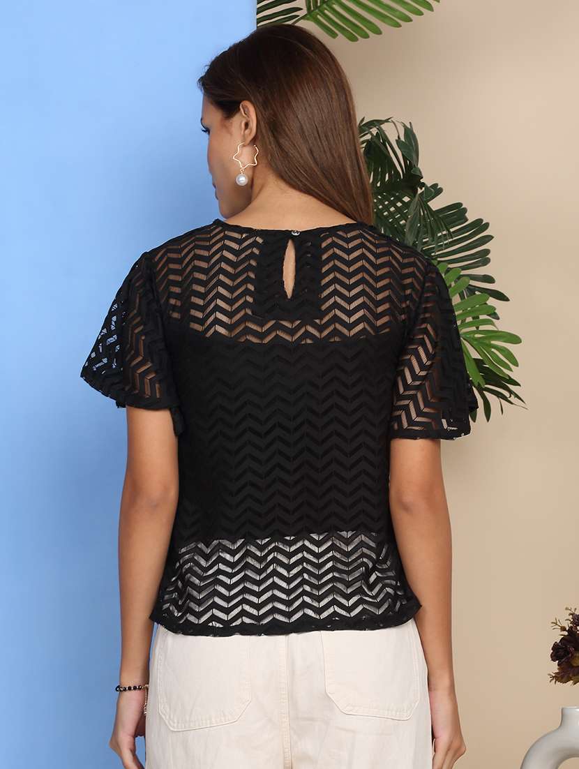 women self designed flared sleeve top - 22219379 -  Standard Image - 4