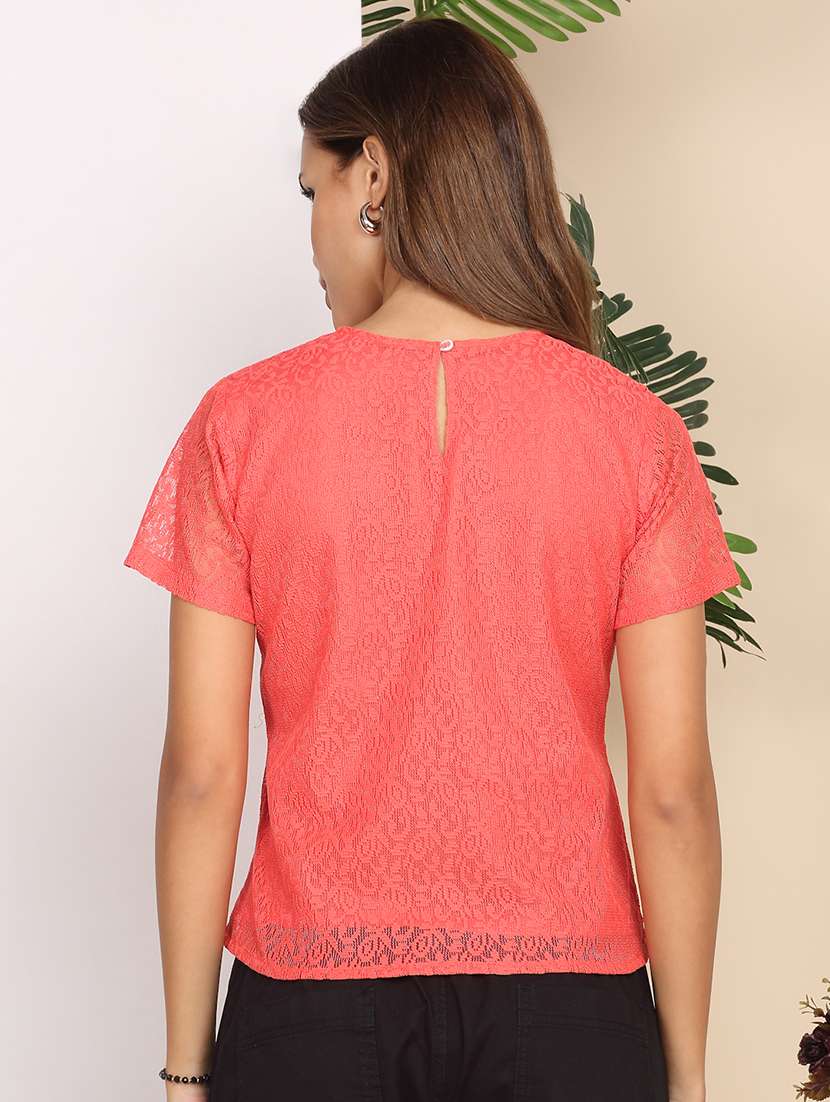 women self designed short sleeve top - 22219383 -  Standard Image - 4
