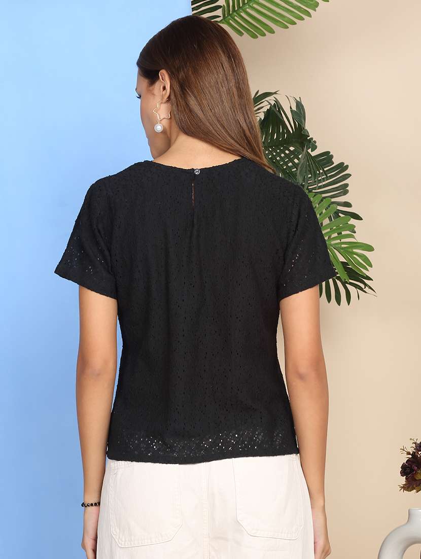 women self designed short sleeve top - 22219385 -  Standard Image - 4