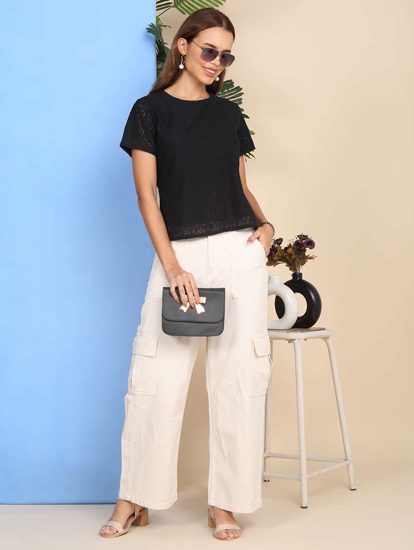 women self designed short sleeve top - 22219385 -  Standard Image - 6