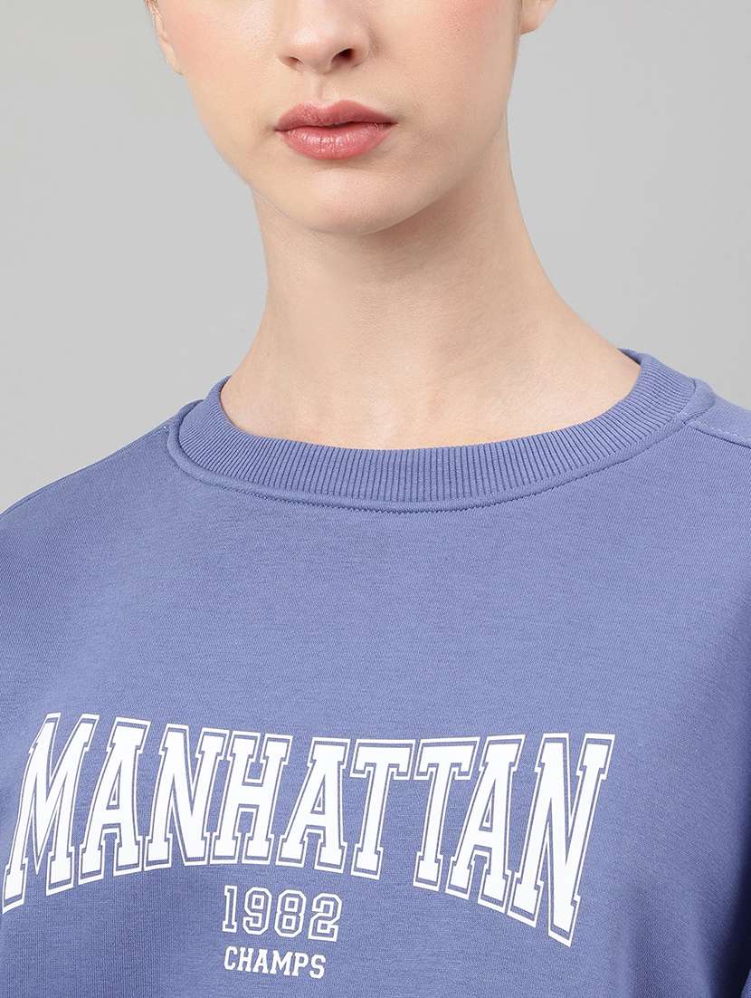 women printed long sleeve oversized sweatshirt - 22219428 -  Standard Image - 4