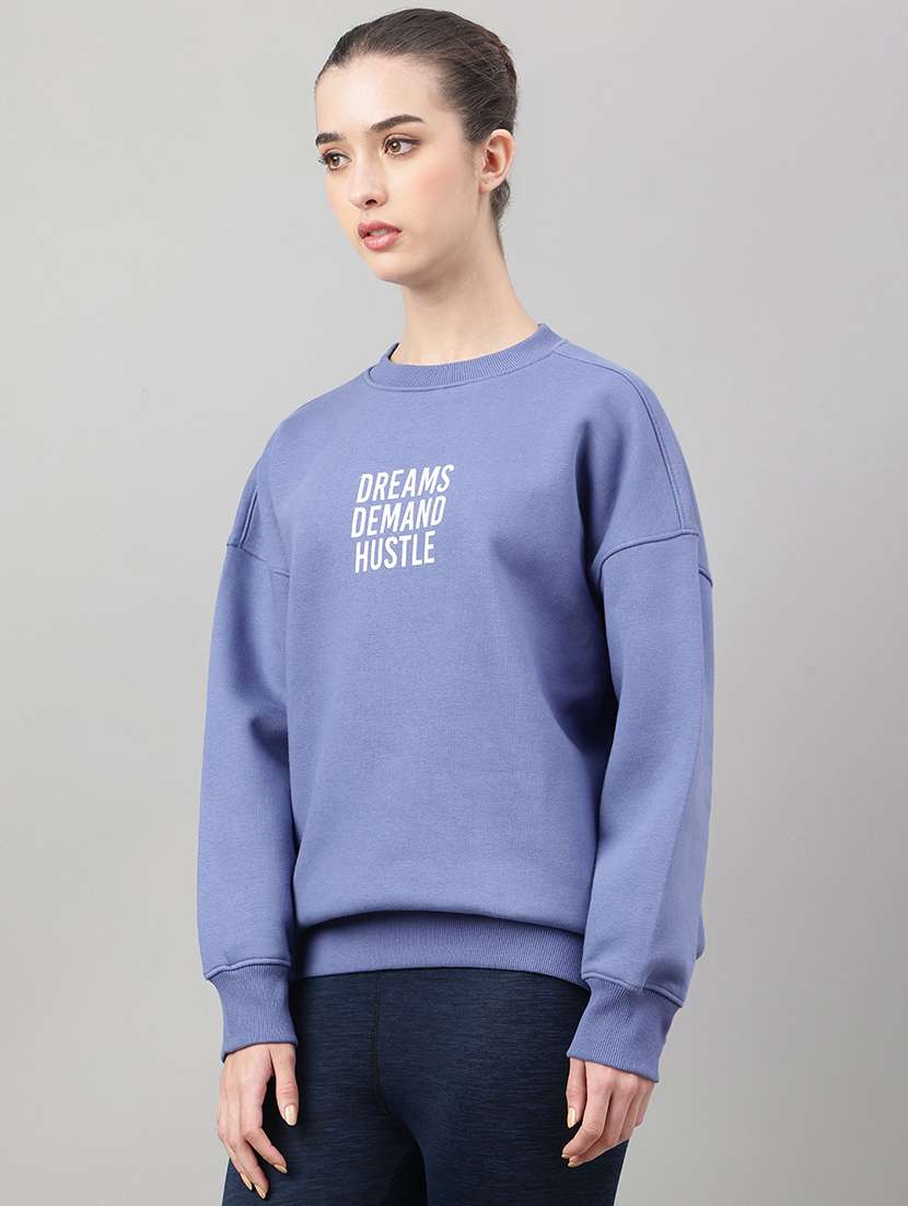 women printed long sleeve oversized sweatshirt - 22219429 -  Standard Image - 1