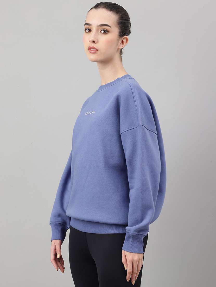 women printed long sleeve oversized sweatshirt - 22219432 -  Standard Image - 1