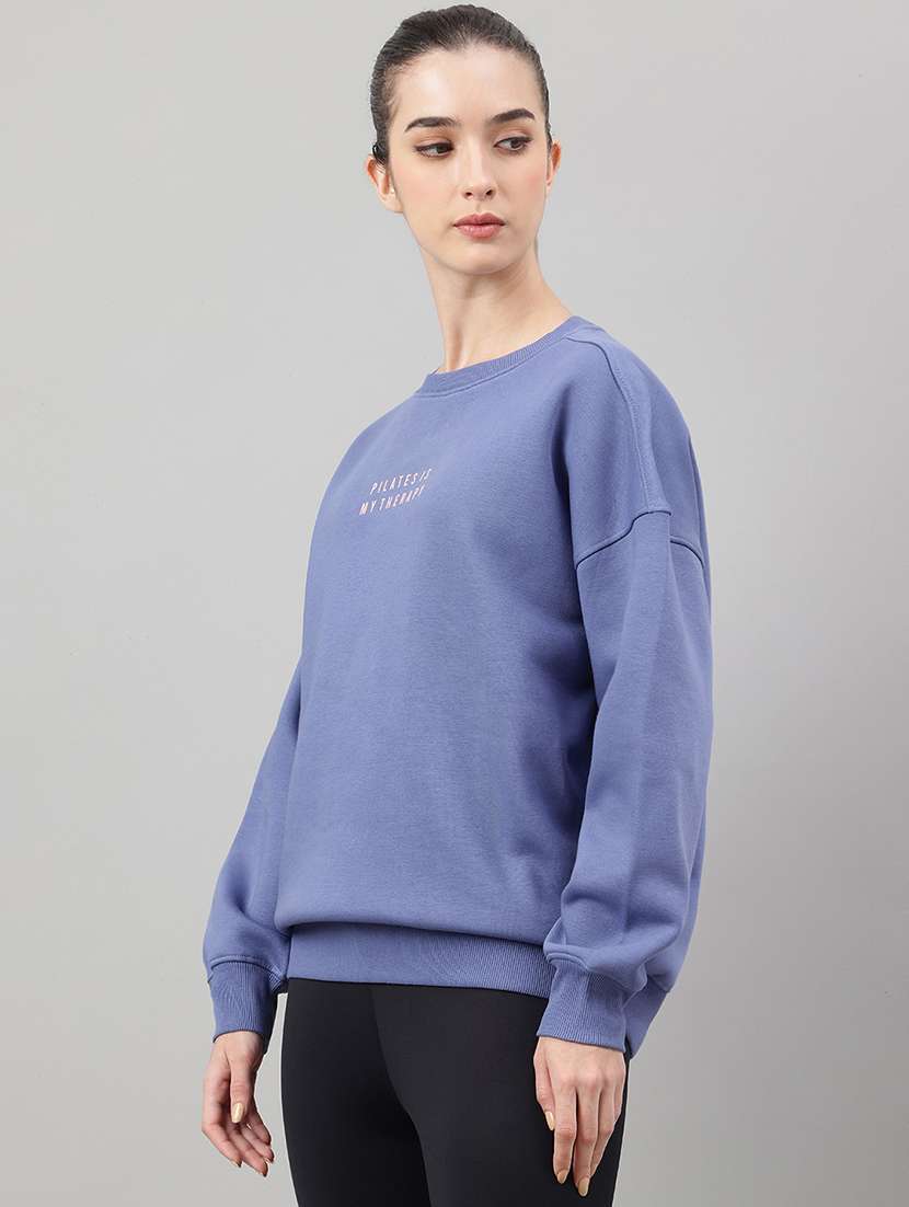 women printed long sleeve oversized sweatshirt - 22219433 -  Standard Image - 1