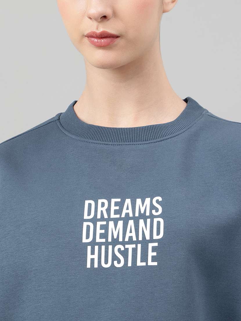 women printed long sleeve oversized sweatshirt - 22219435 -  Standard Image - 4