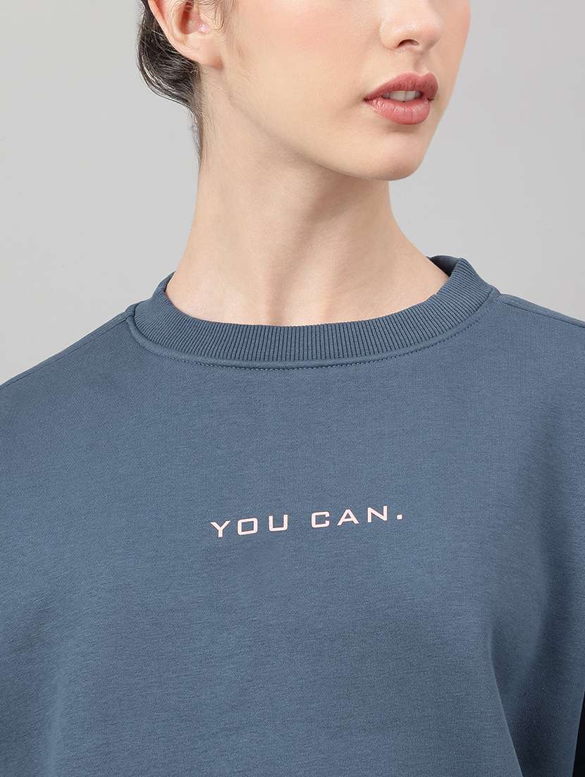 women printed long sleeve oversized sweatshirt - 22219437 -  Standard Image - 4