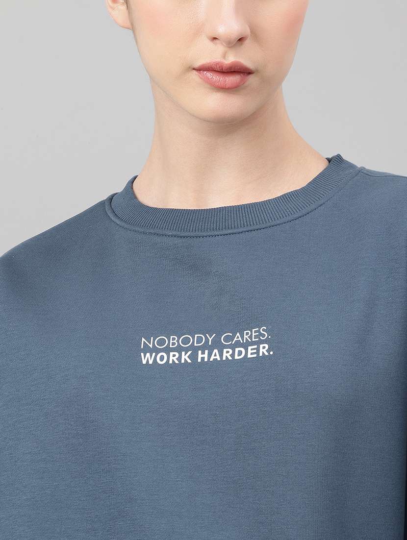 women printed long sleeve oversized sweatshirt - 22219438 -  Standard Image - 4