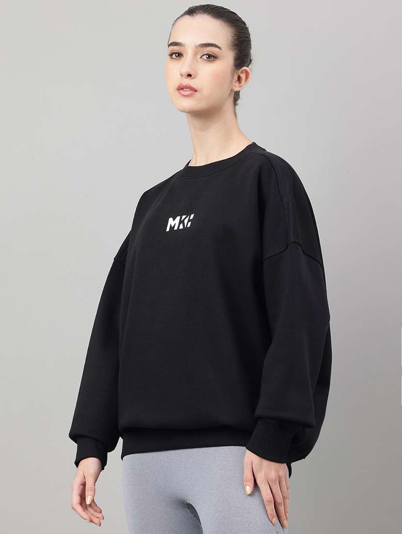 women printed long sleeve oversized sweatshirt - 22219441 -  Standard Image - 1