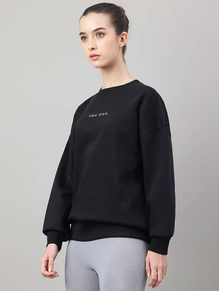 women printed long sleeve oversized sweatshirt - 22219443 -  Standard Image - 1