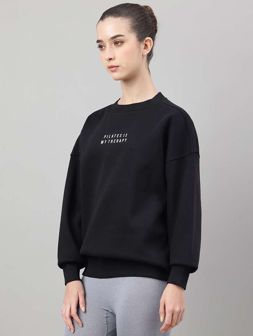 women printed long sleeve oversized sweatshirt - 22219444 -  Standard Image - 1