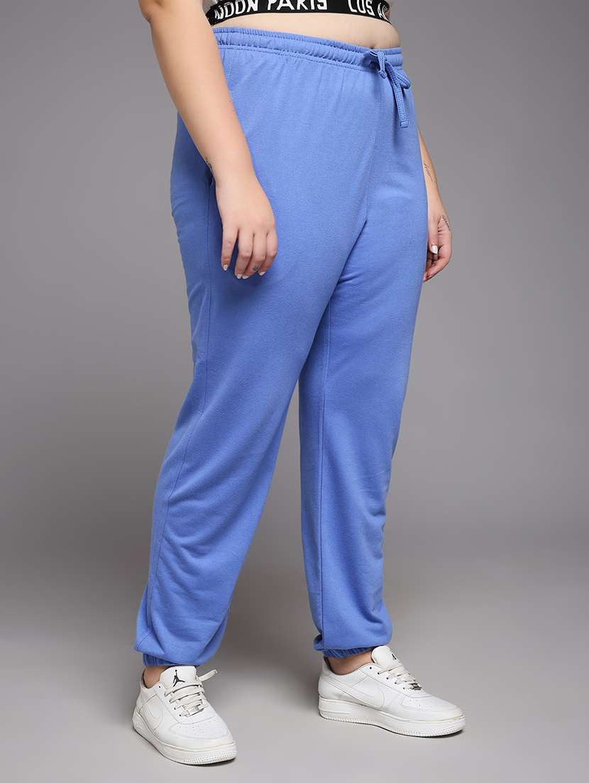 women plus size solid mid rise jogger - 22219456 -  Standard Image - 1