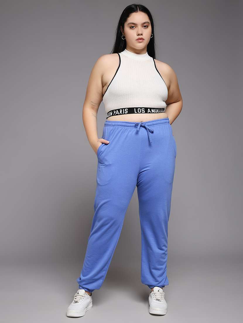 women plus size solid mid rise jogger - 22219456 -  Standard Image - 6