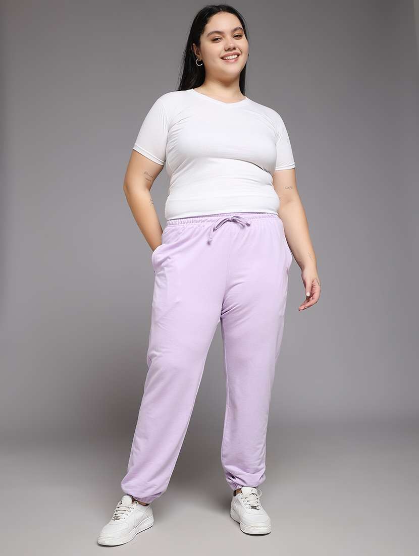 women plus size solid mid rise jogger - 22219458 -  Standard Image - 6