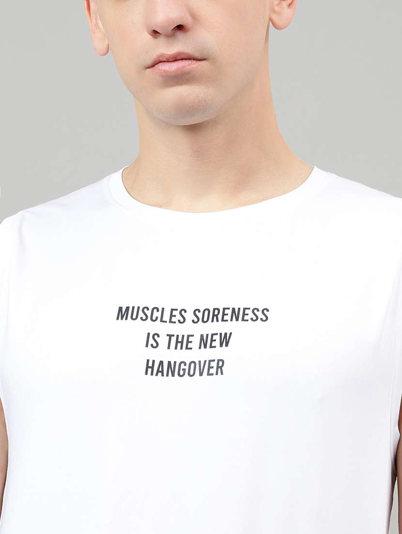 men typographic sleeveless vest - 22219496 -  Standard Image - 4