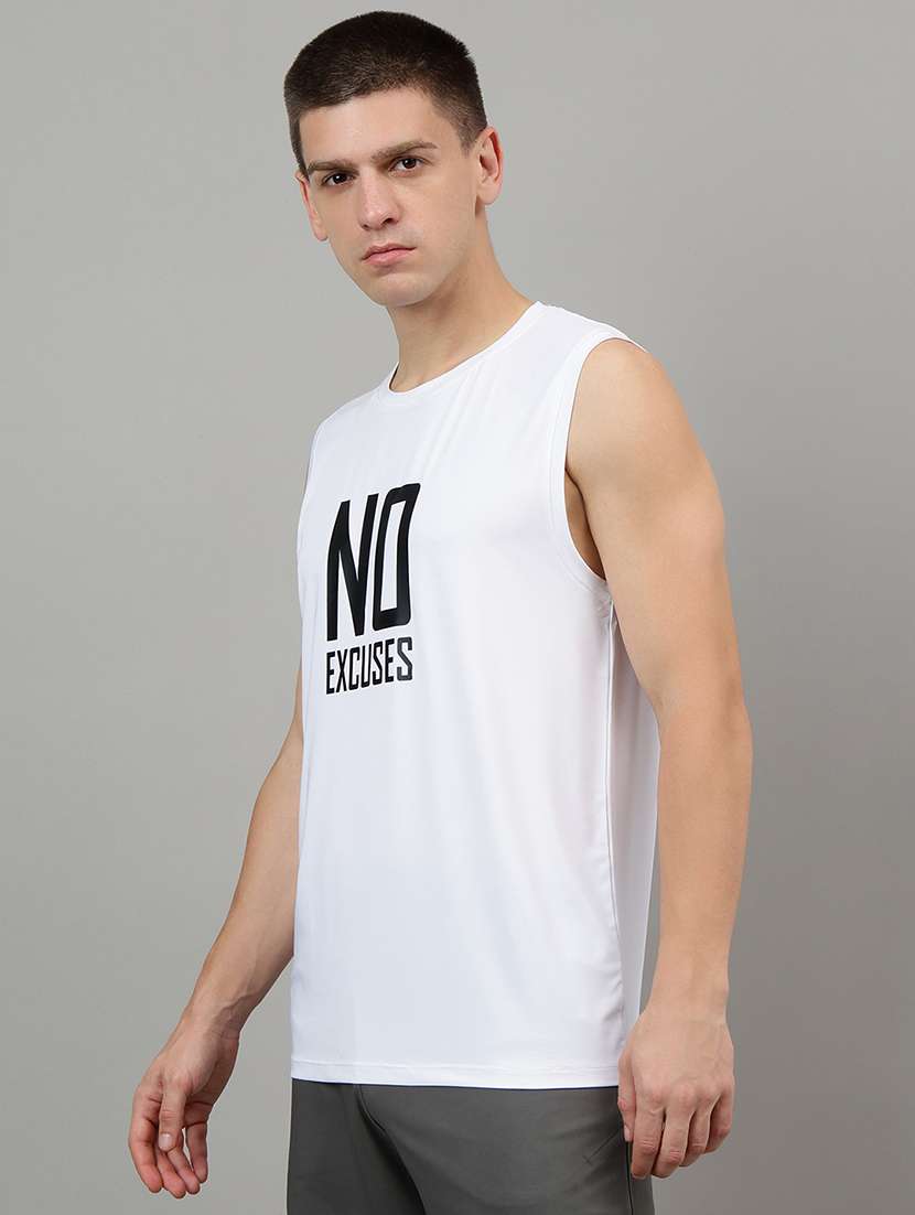 men typographic sleeveless vest - 22219499 -  Standard Image - 1