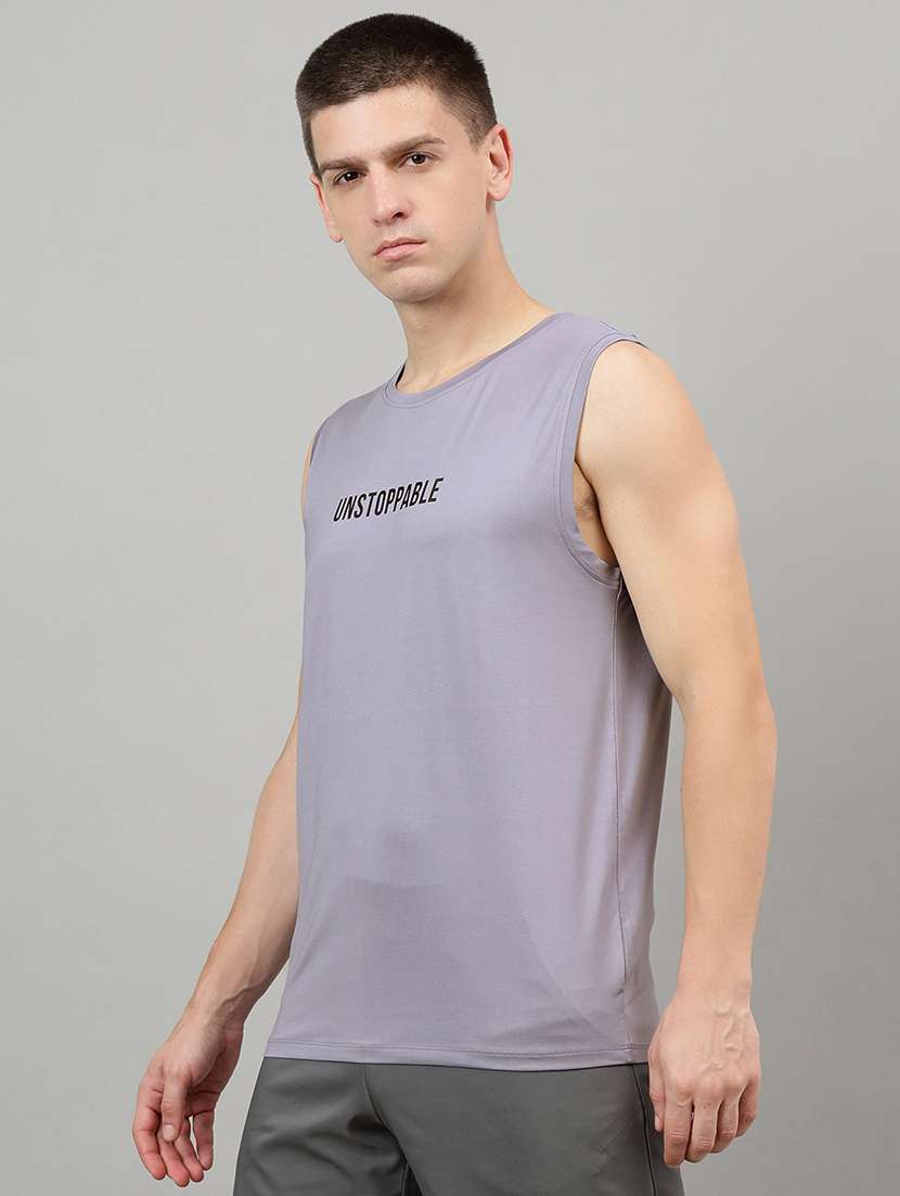 men typographic sleeveless vest - 22219506 -  Standard Image - 1