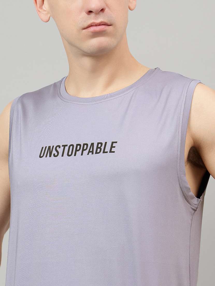 men typographic sleeveless vest - 22219506 -  Standard Image - 4