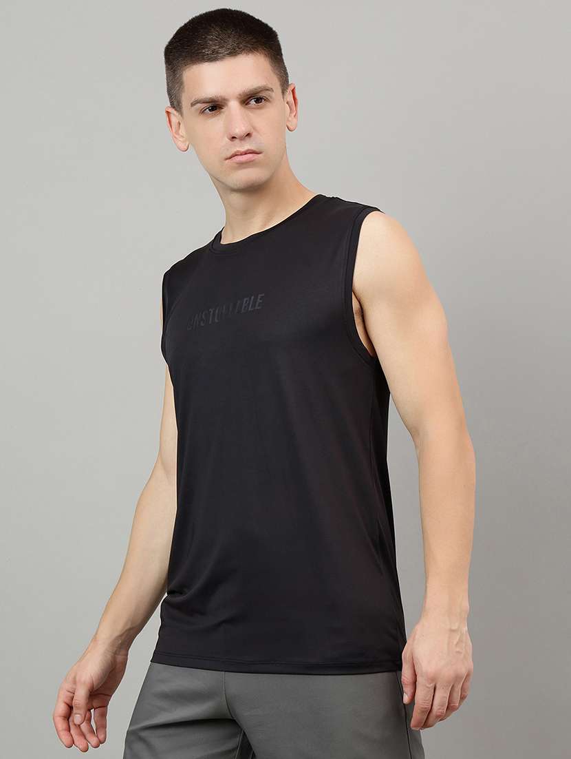men typographic sleeveless vest - 22219513 -  Standard Image - 1