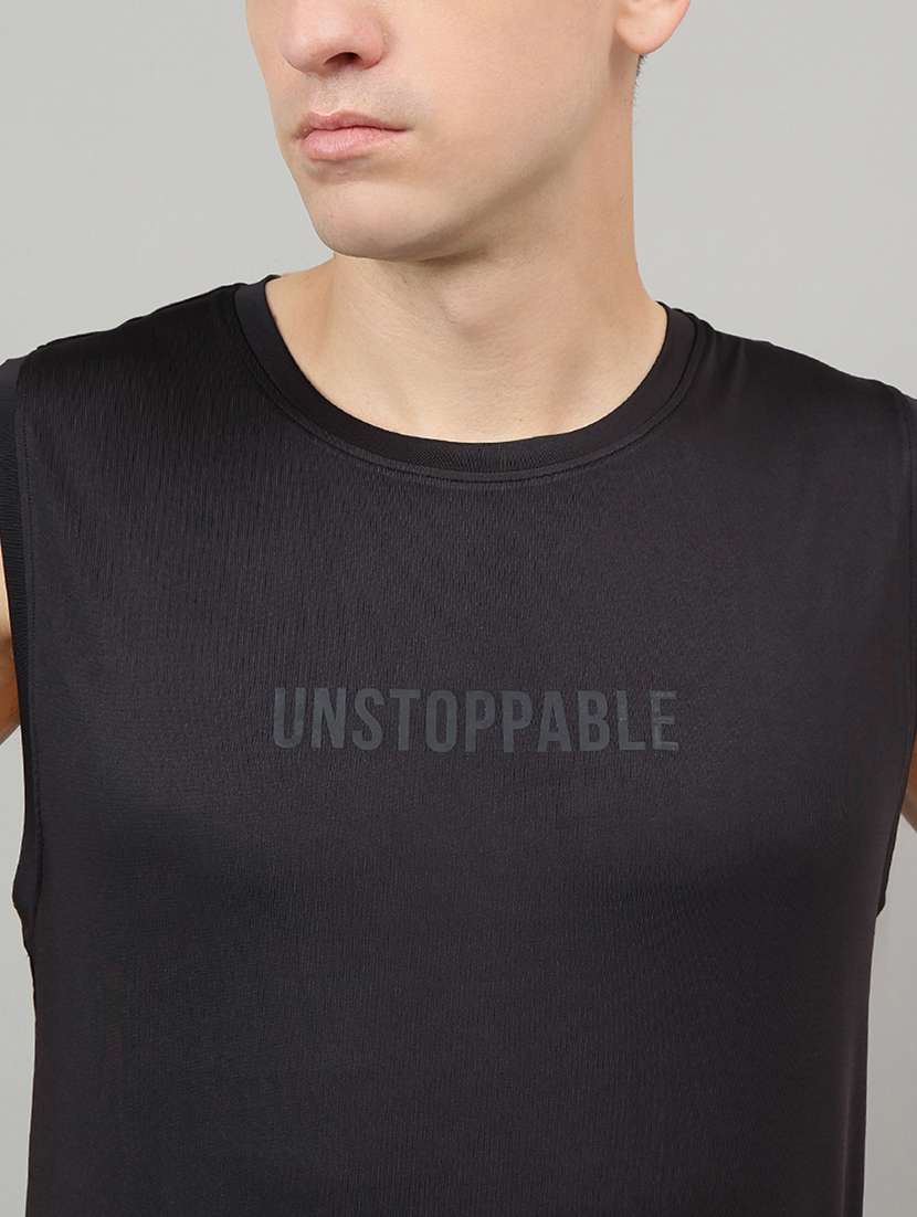 men typographic sleeveless vest - 22219513 -  Standard Image - 4