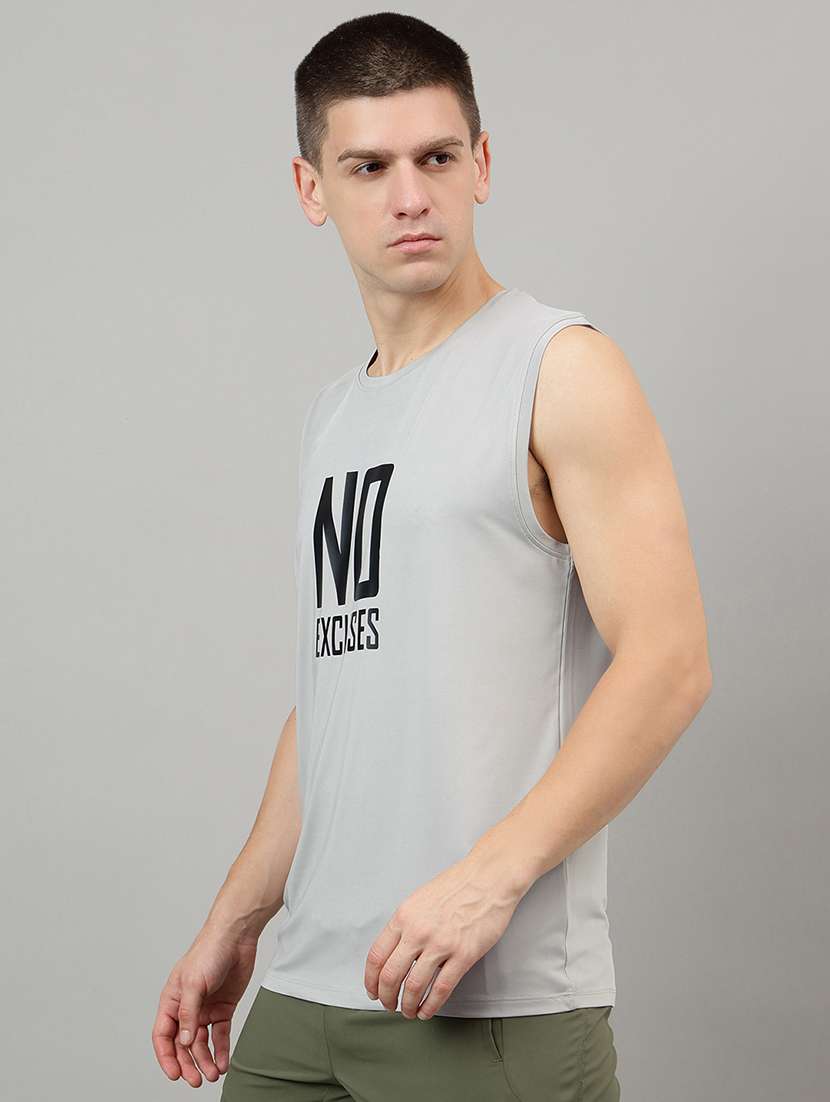 men typographic sleeveless vest - 22219517 -  Standard Image - 1