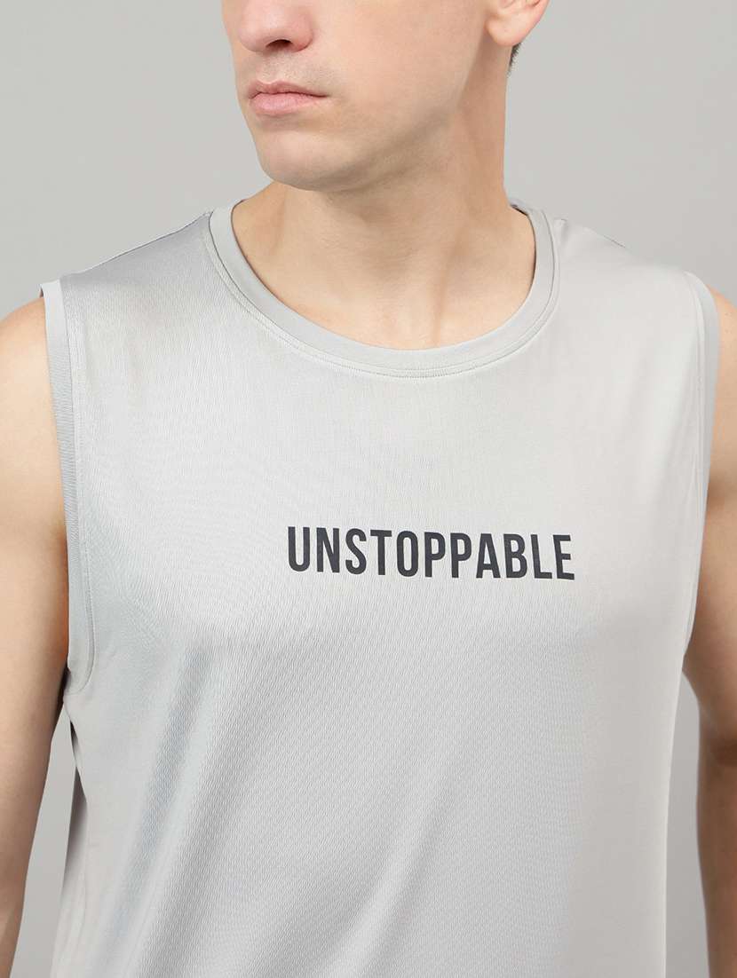 men typographic sleeveless vest - 22219520 -  Standard Image - 4