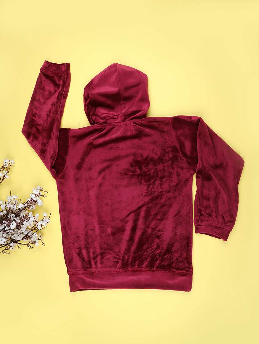 girls printed long sleeve hooded sweatshirt - 22219567 -  Standard Image - 1