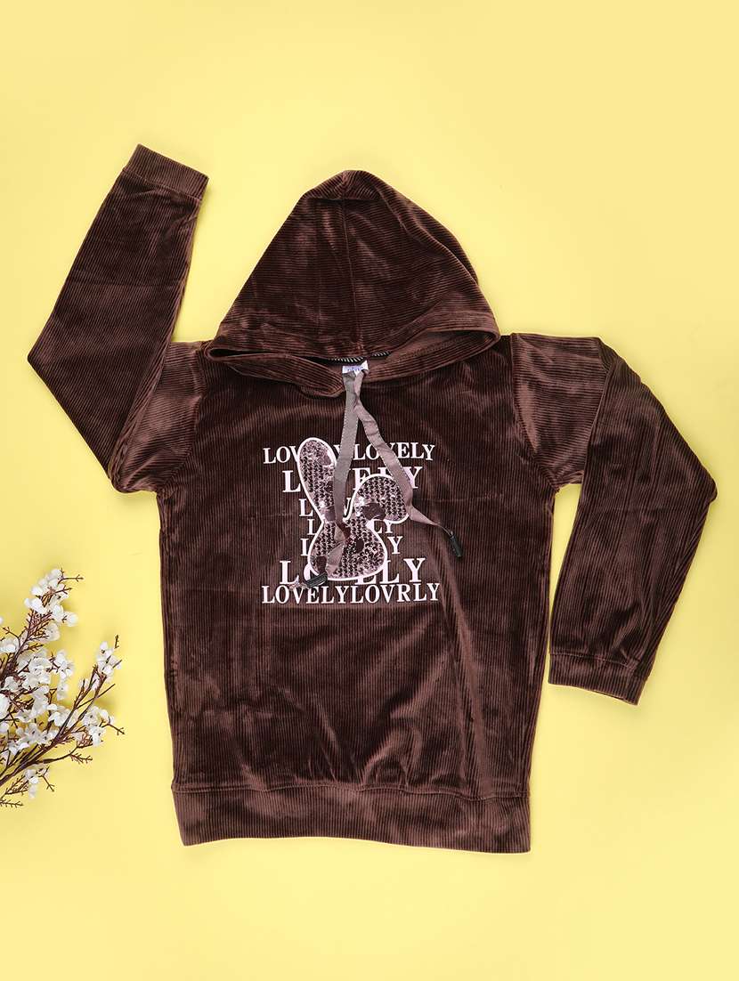 girls long sleeve hooded sweatshirt