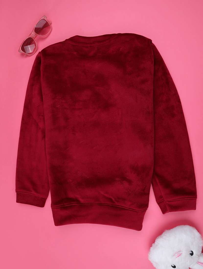 girls round neck long sleeve sweatshirt - 22219655 -  Standard Image - 1