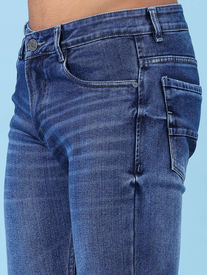 men washed mid rise full length slim fit jeans - 22219677 -  Standard Image - 1