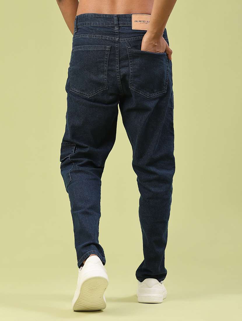 men solid mid rise regular fit cargo  - 22219723 -  Standard Image - 4