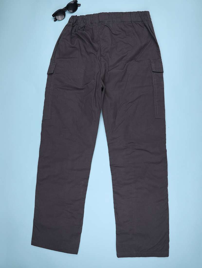 grey cotton cargos trouser - 22219781 -  Standard Image - 1