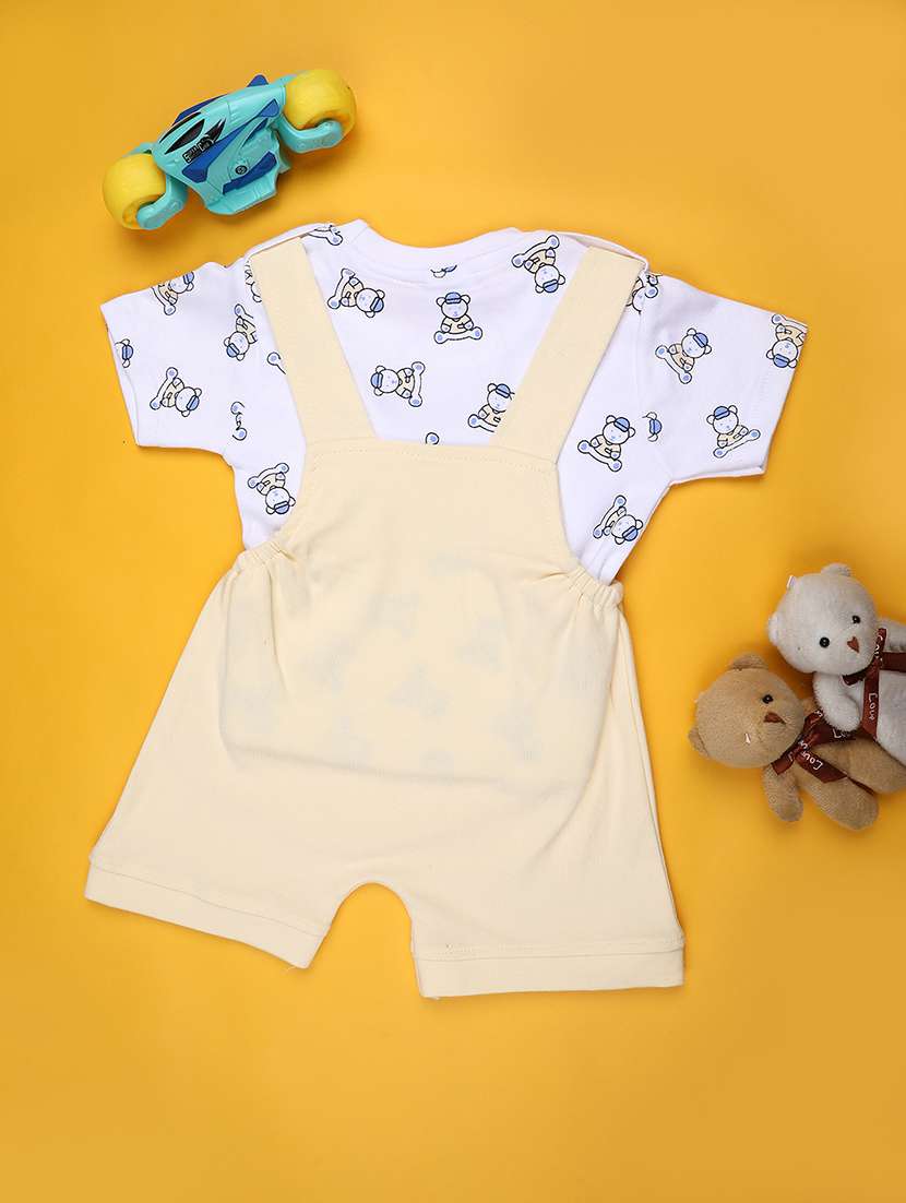 boys printed round neck dungaree - 22219831 -  Standard Image - 1