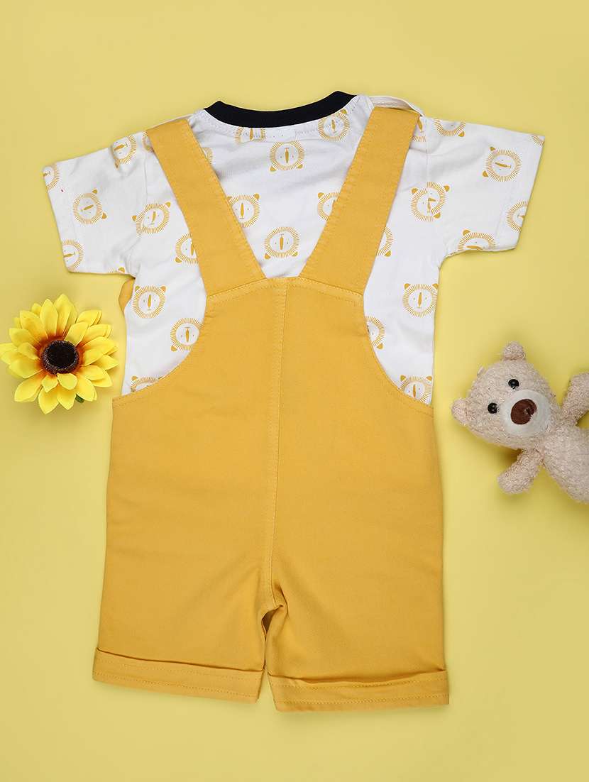 kids printed short sleeve t-shirt & dungaree set - 22219850 -  Standard Image - 1