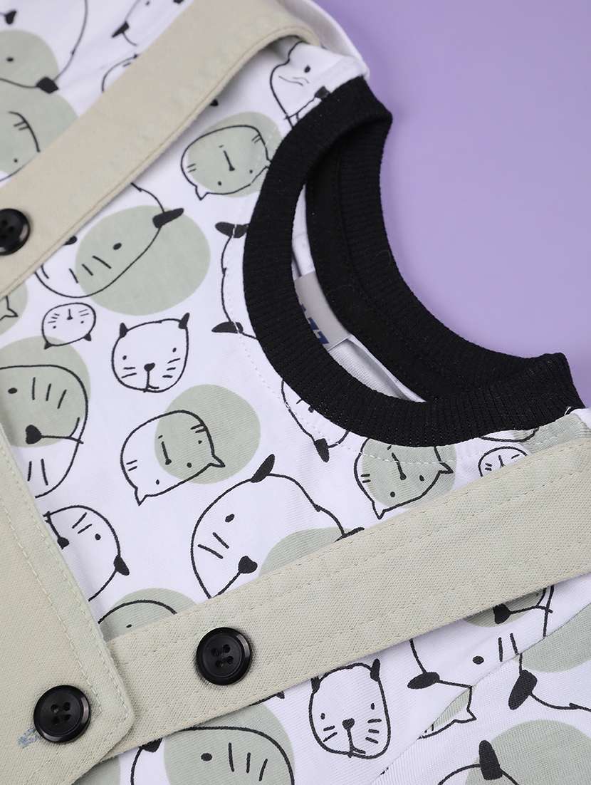 boys printed t-shirt and dungree set - 22219860 -  Standard Image - 4