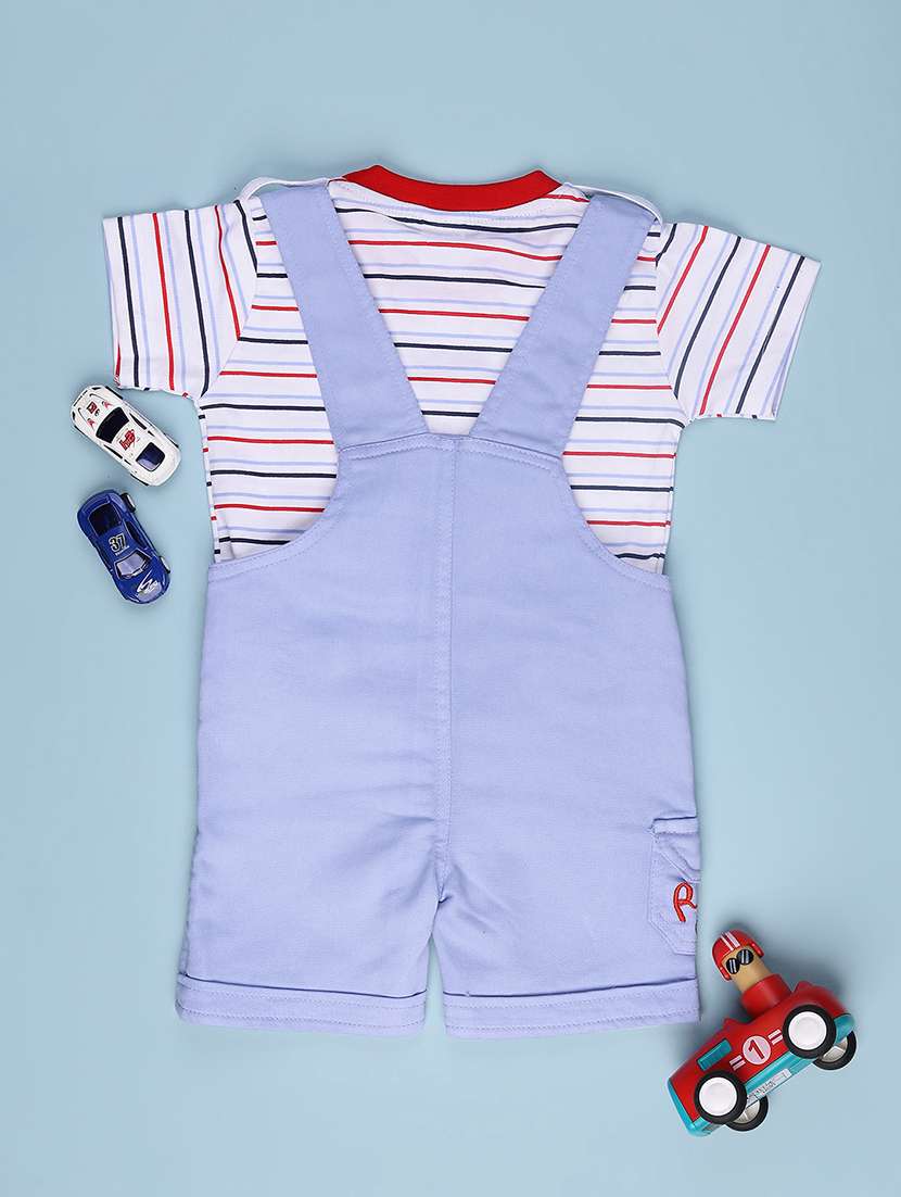 kids printed short sleeve t-shirt & dungaree set - 22219863 -  Standard Image - 1