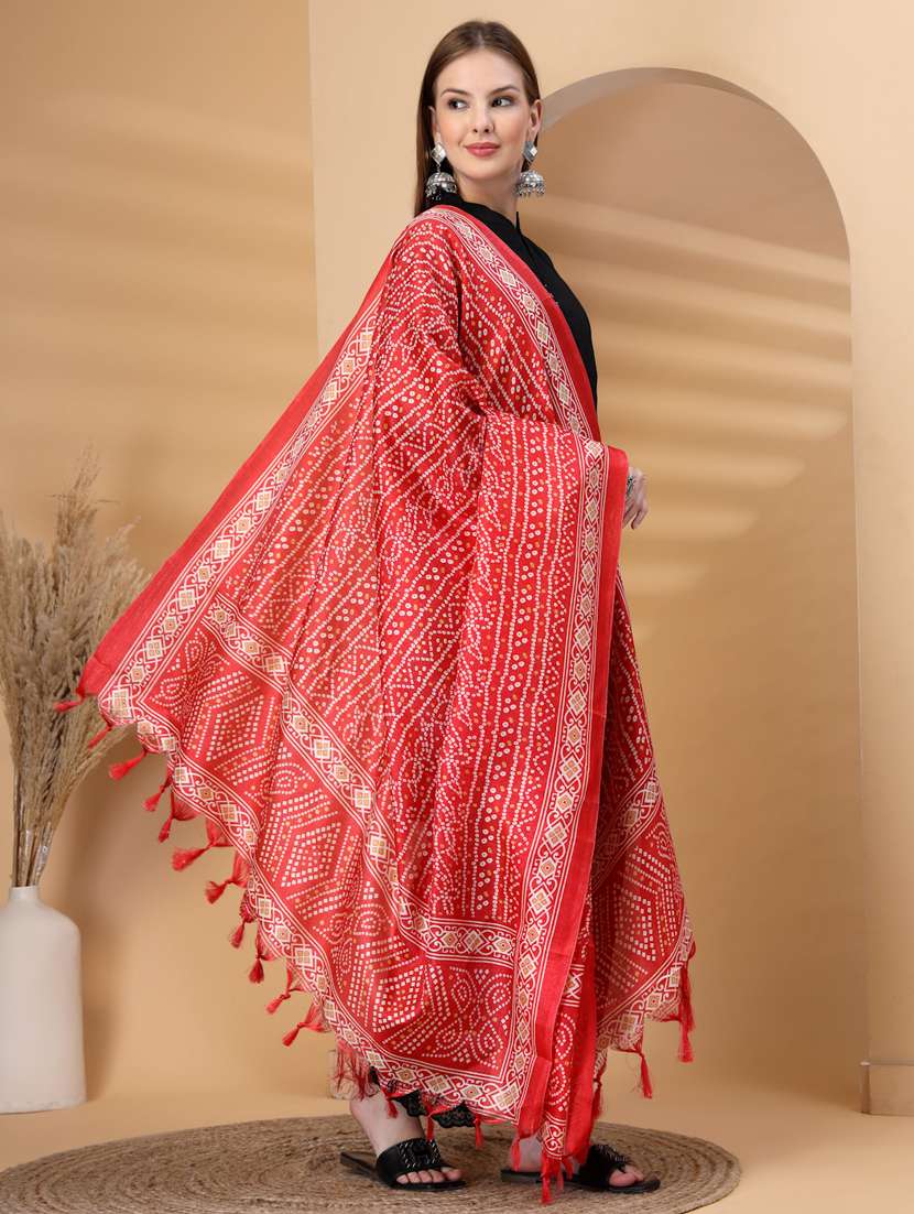 women bandhani printed dupatta - 22219873 -  Standard Image - 1