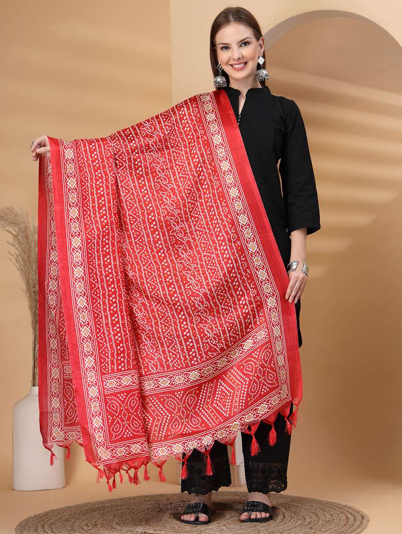 women bandhani printed dupatta - 22219873 -  Standard Image - 4