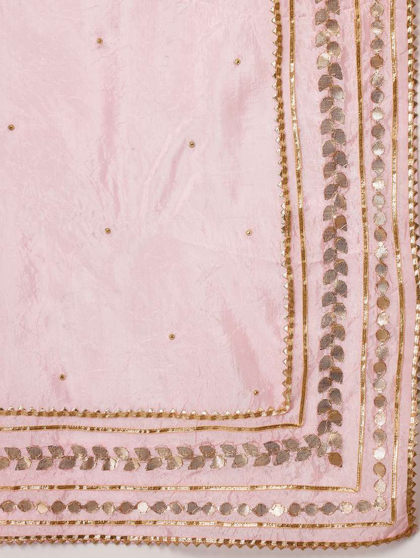 women solid with work gota work dupatta - 22219883 -  Standard Image - 4