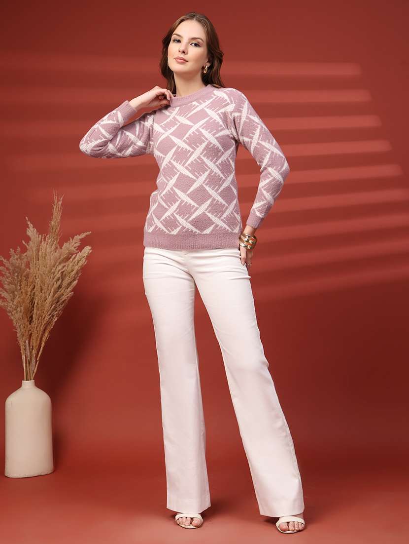 women self design long sleeve pullover - 22219887 -  Standard Image - 4