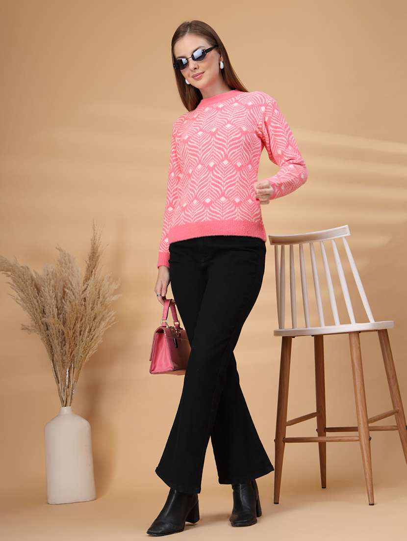 women self design long sleeve pullover - 22219894 -  Standard Image - 4