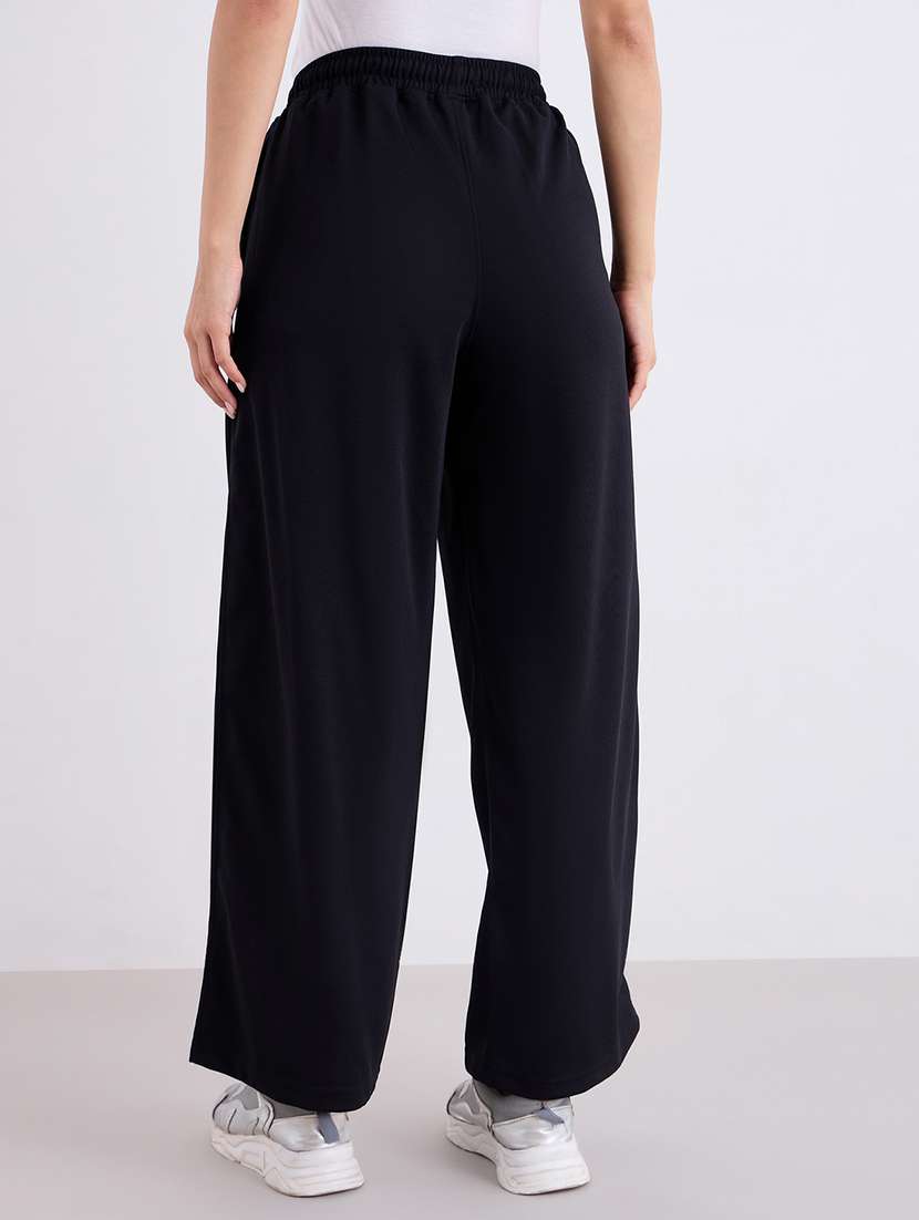 women solid high rise relaxed fit track pant - 22219919 -  Standard Image - 1